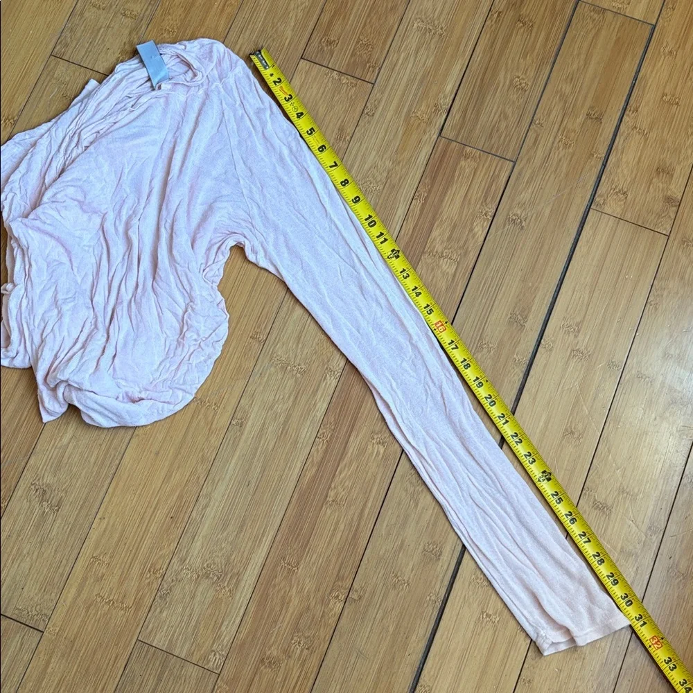 Pale Pink Lightweight Tissue Hooded Tee - S - Picture 10 of 10